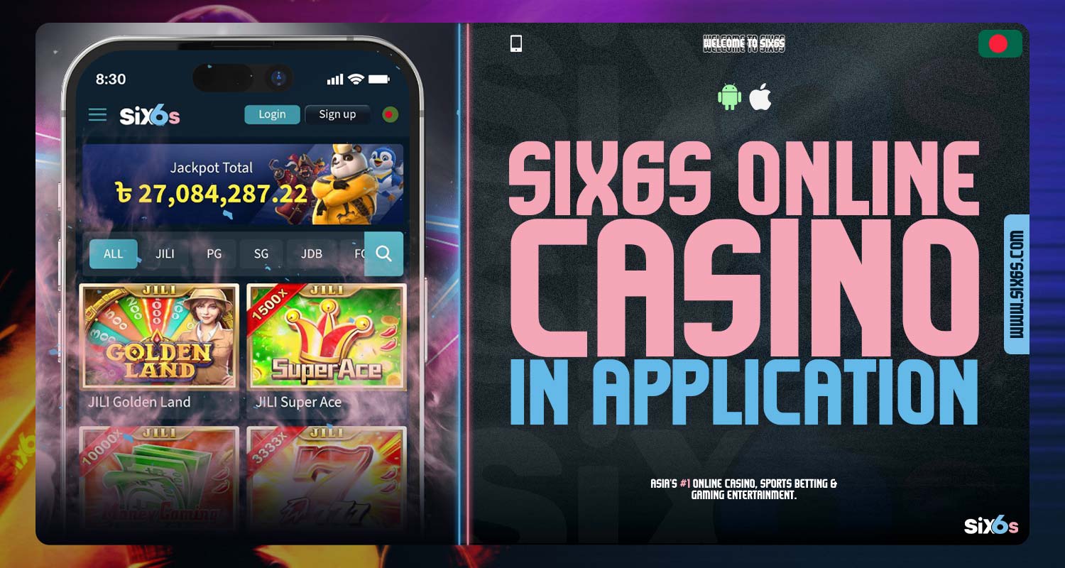 Review of the casino section in the Six6s mobile application.