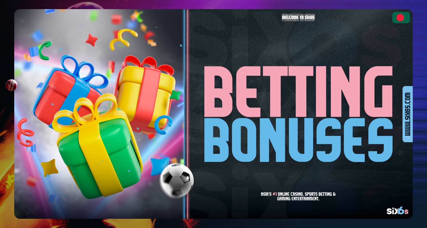 Detailed review of betting bonuses on the Six6s platform.