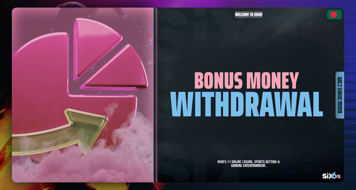 Six6s Bangladesh Referral Program: detailed information on withdrawing bonus funds from your account.